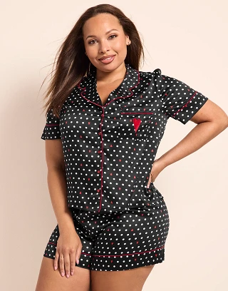 Trisha Dot Black sleepwear bundle Model 2