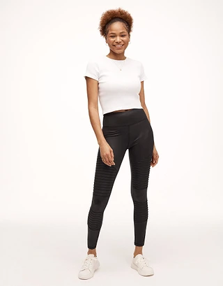 Mia Moto Legging Dark Black legwear bundle Model 1