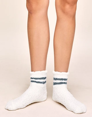 Fuzzy Tube Sock White legwear bundle Model 1