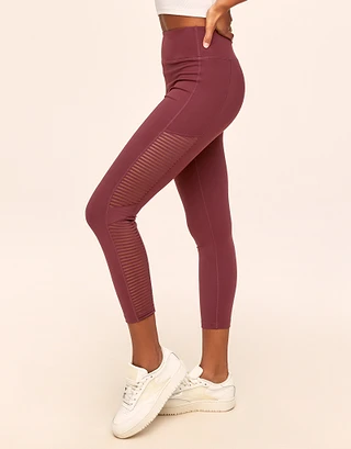 Cali Stripe Mesh Red activewear bundle Model 1