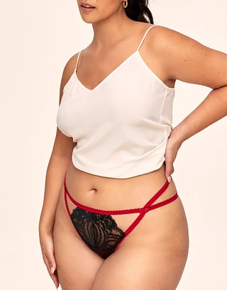 Enette G-String Black Plus panty bundle Model 2