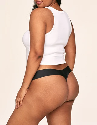 Annie Thong Black Plus panty bundle Model 2