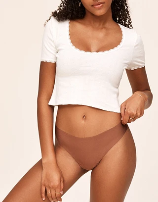 Annie Thong Dark Brown panty bundle Model 1