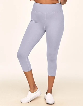 Haley Heathered Crop Purple activewear bundle Model 1