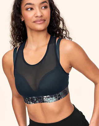 Micah Dark Blue Lightly Lined activewear bundle Model 1
