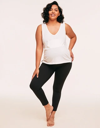 Rachel Recycled Maternity Legging Black Plus activewear bundle Model 2