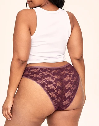 3-Pack Amylia Allover Lace Brief Black Plus panty pack Model 1