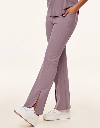 Cora Cozy Flare Legging Dark Purple activewear bundle Model 1