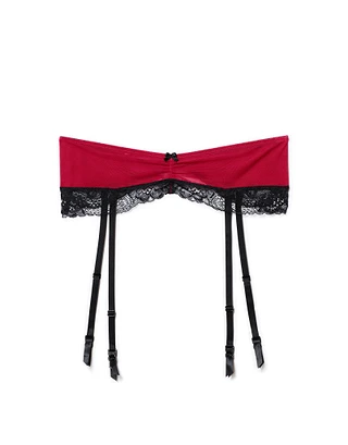 Clairabelle Garter Dark Red lingerie bundle Still 3