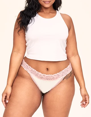 3-Pack Joanie Cotton Bikini Gray Plus panty pack Model 1