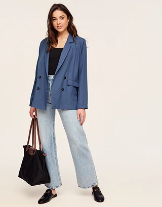 Lora Blazer Dark Blue outerwear bundle Model 1