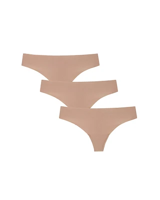 3-Pack Annie Invisible Thong Medium Beige Plus panty pack Still 1