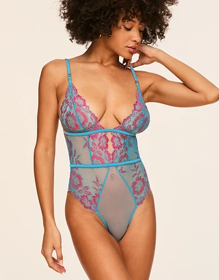 Calissa Medium Blue Unlined lingerie bundle Model 1