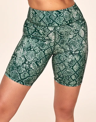 Cora Cozy Biker Short Animal Green activewear bundle Model 1