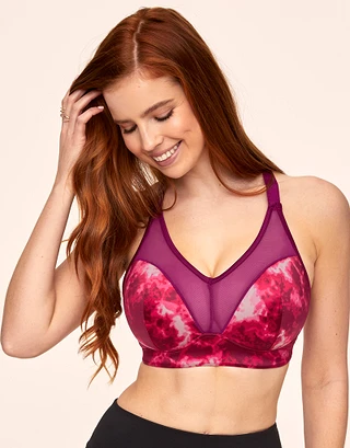 Ariza Tie Dye Purple Lightly Lined activewear bundle Model 2