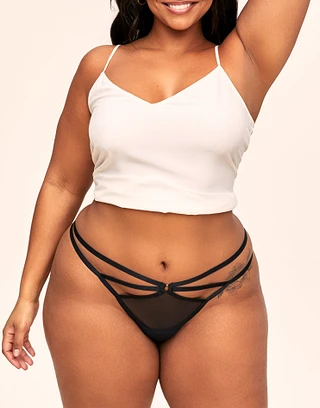 Ashlyn G-String Black Plus panty bundle Model 2