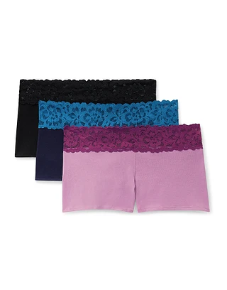 3-Pack Leondra Cotton Shortie Black panty pack Still 2
