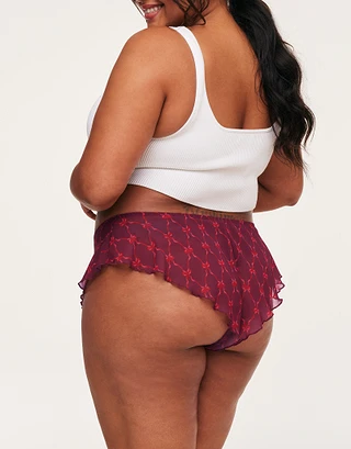 Graciela Cheeky Novelty Red Plus panty bundle Model 1