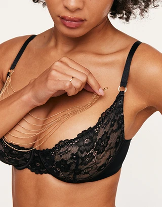 Elyza Black 2 Unlined bra bundle Model 1
