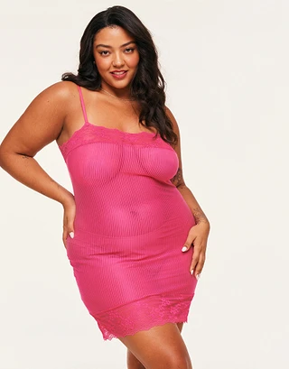 Jeanne Dark Pink Plus lingerie bundle Model 2