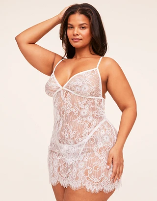 Addison White Plus lingerie bundle Model 1