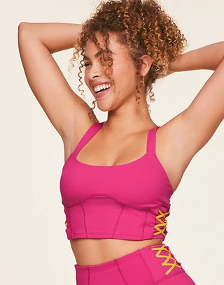Mel Vitality Dark Pink Lined activewear bundle Model 1