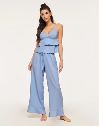 Brigita Medium Blue Unlined sleepwear bundle Model 1