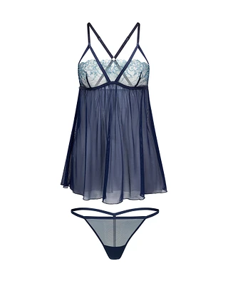 Anneliese Dark Blue Unlined lingerie bundle Still 2