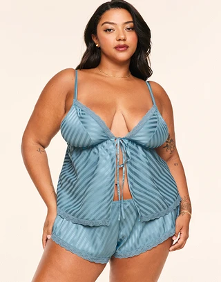 Trish Medium Blue Plus lingerie bundle Model 2