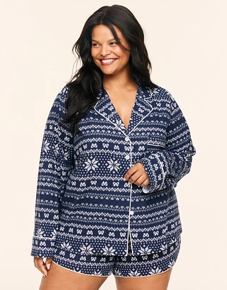 Cecelia Novelty Blue Plus sleepwear bundle Model 2