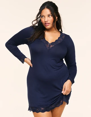 Hasina Dark Blue Plus sleepwear bundle Model 2