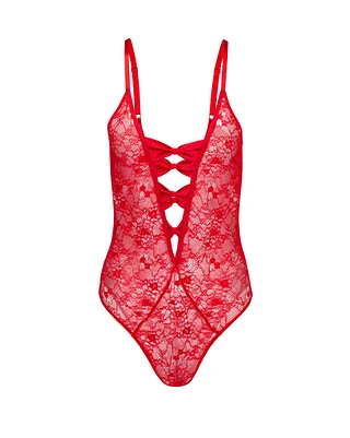 Nelle Dark Red Unlined lingerie bundle Still 2