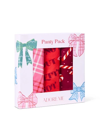 3-Pack Francine Invisible Thong Novelty Red panty pack Still 2