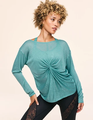 Mallory Medium Green activewear bundle Model 1