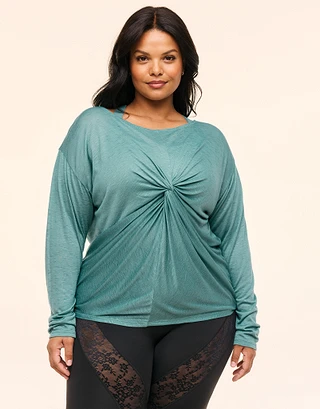 Mallory Medium Green Plus activewear bundle Model 2