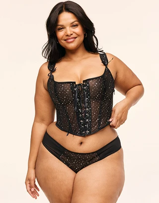 Diamond Black Plus Unlined corset bundle Model 2