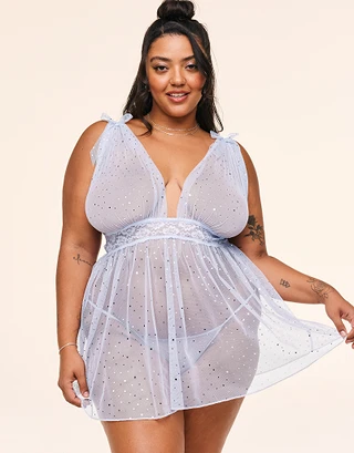 Novah Light Blue Plus Unlined lingerie bundle Model 2
