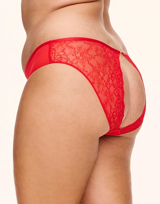 Chere Cheeky Dark Red Plus panty bundle Model 2