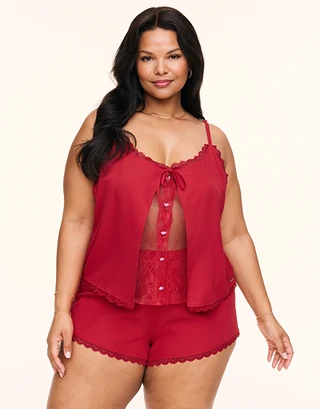 Kiora Dark Red Plus sleepwear bundle Model 2