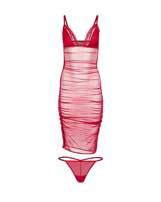 Marietta Dark Red Unlined lingerie bundle Still 2