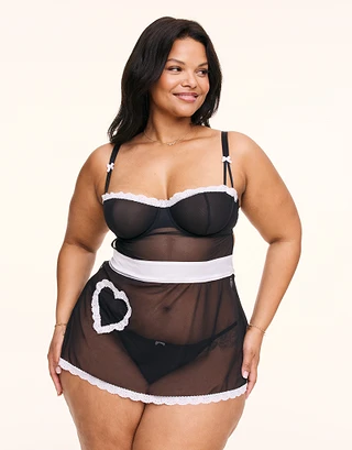 Lola Black Plus Unlined lingerie bundle Model 2