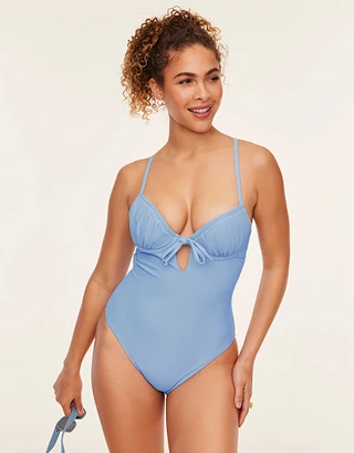 Annabee Medium Blue Unlined swimwear bundle Model 1