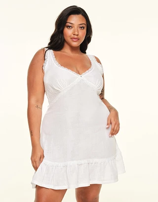 Dienna White Plus sleepwear bundle Model 2