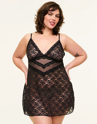 Mary Lou Black Plus Unlined lingerie bundle Model 2
