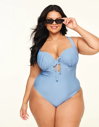 Annabee Medium Blue Plus Unlined swimwear bundle Model 2