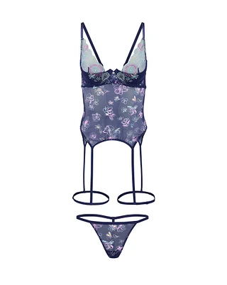 Serenity Floral Blue 2 Contour corset bundle Still 2