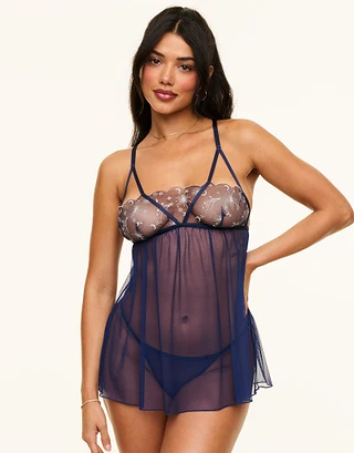 Stelletta Dark Blue Unlined lingerie bundle Model 1