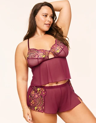 Blake Floral Red Plus Unlined lingerie bundle Model 2