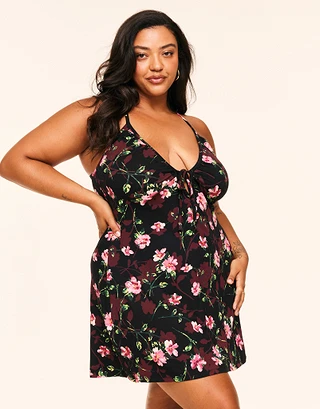 Laylani Floral Black Plus sleepwear bundle Model 2