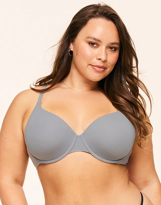 Janelle Dark Gray Plus Lightly Lined bra bundle Model 2